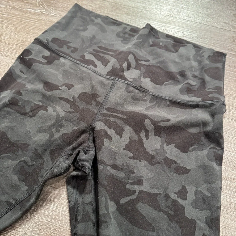 Lululemon Leggings Womens 8 Gray Camo Align HR Pant Active Gym Yoga LW5BSZS